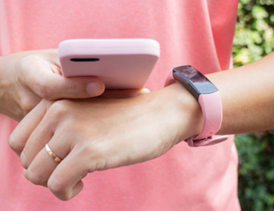 rose gold Apple Watch band